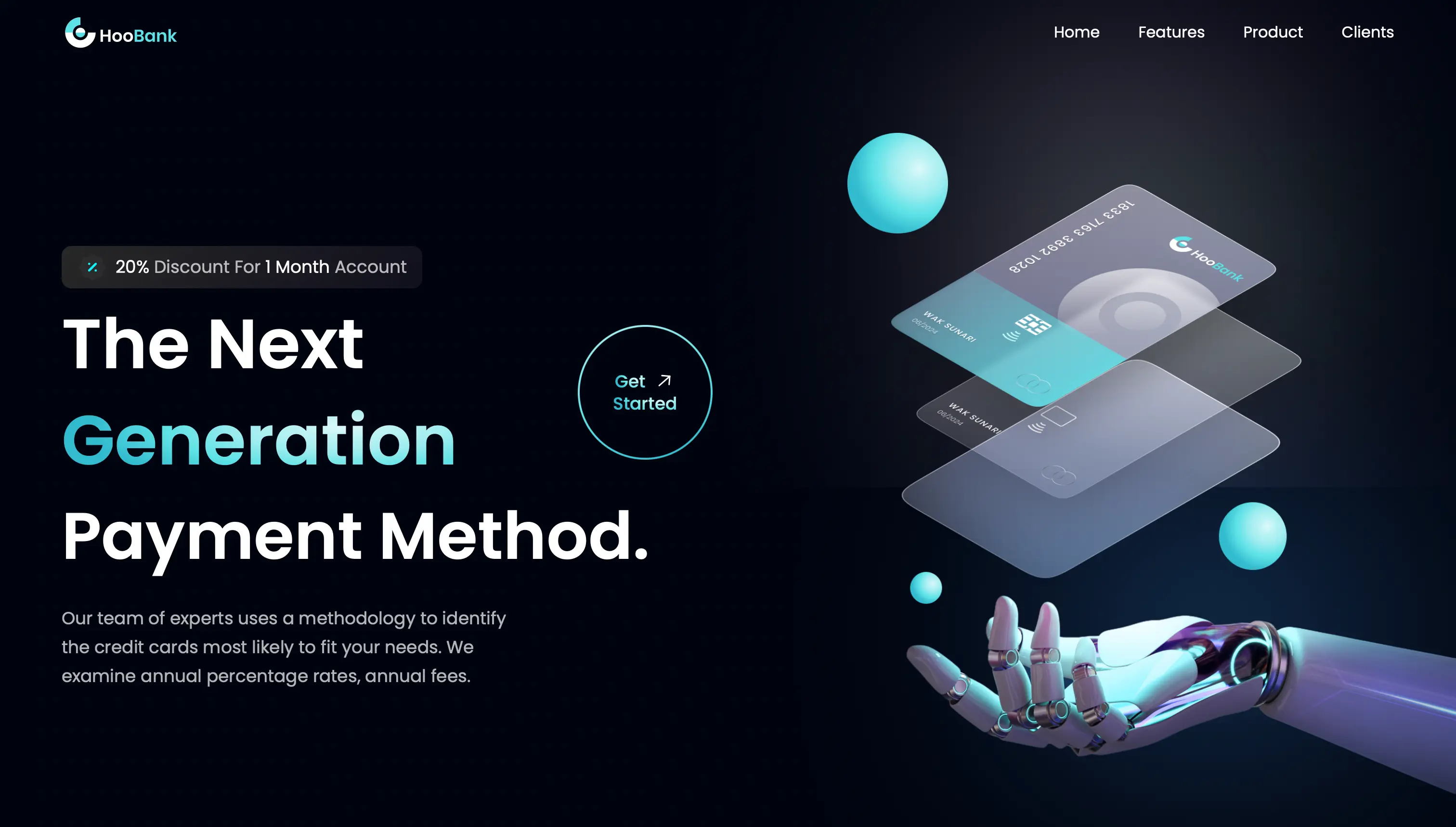Hoobank - Landing Page
